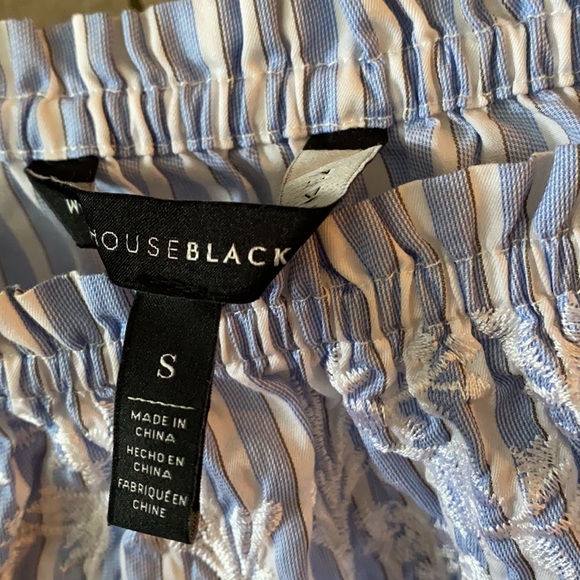 WHBM blue & white striped off shoulder top - Picture 7 of 13